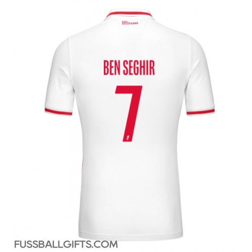 AS Monaco Eliesse Ben Seghir #7 Fußballbekleidung Heimtrikot 2024-25 Kurzarm